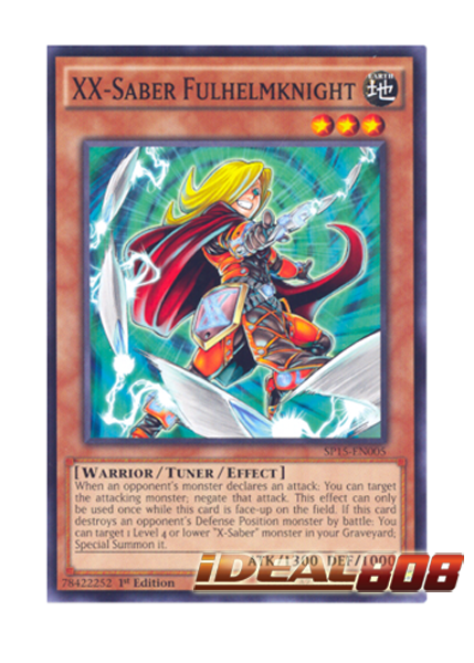 XX-SABER FULHELMKNIGHT Details about   YU-GI-OH SHATTERFOIL RARE SP15-EN005-1ST EDITION 