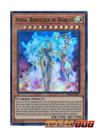 Rebuilder of WorldsUnlimitedSuper Rare CardYuGiOh TCG RIRA-EN027 Avida