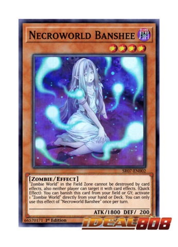 Necroworld Banshee SR07-EN002 1st Super Rare NM Yugioh Card