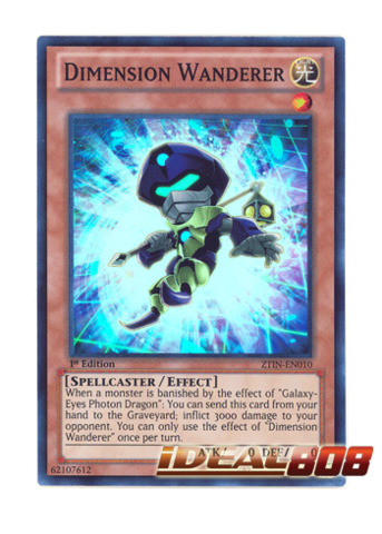 3x Yugioh ZTIN-EN010 Dimension Wanderer Super Rare Card 