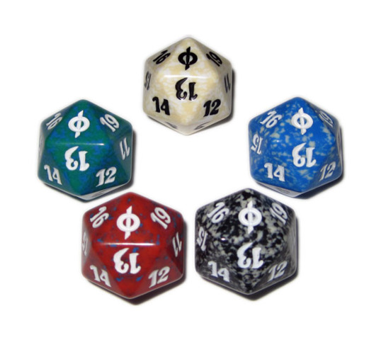 1 Blue SPINDOWN Die Conflux 20 sided Spin Down Dice MtG Magic the Gathering 