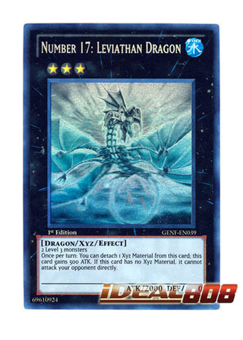 *** NUMBER 17 LEVIATHAN DRAGON *** GHOST RARE 1ST EDITION GENF-EN039 YUGIOH! 