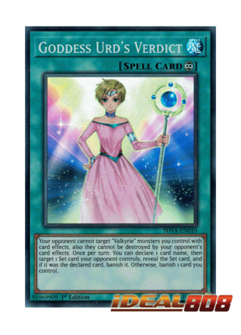 Goddess Urd VerdictSHVA-EN010Super Rare1st EditionYuGiOh