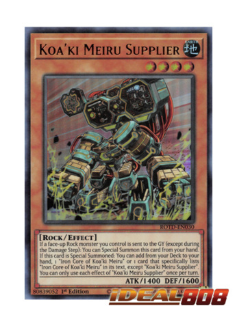 Koa’ki Meiru Supplier ROTD-EN030 1st Edition Ultra Rare Yu-Gi-Oh 