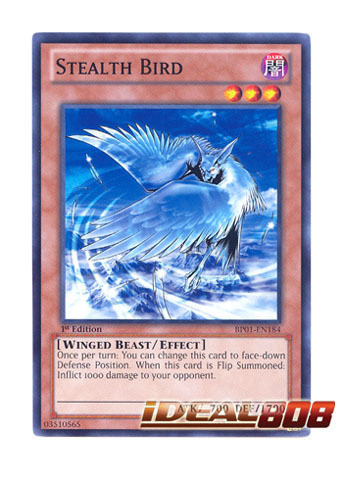 Yu-Gi-Oh Stealth Bird 1st Edition BP01-EN184 Starfoil Rare