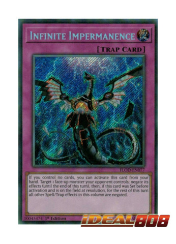 Yugioh Infinite Impermanence FLOD-EN077 Secret Rare 