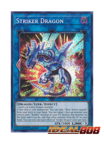 Yugioh Striker Dragon MP20-EN204 Secret Rare 1st Edition