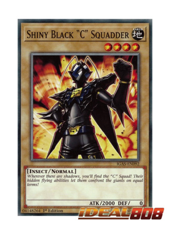 Common Shiny Black C" Squadder" 1st Edition Yugioh 3x IGAS-EN092