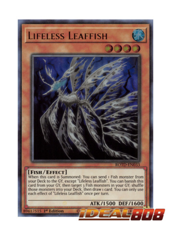 ROTD-EN033 Lifeless Leaffish Ultra Rare 1st Edition Mint YuGiOh Card