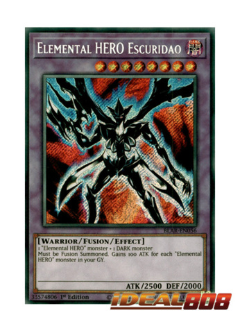 Elemental HERO Escuridao Yu-Gi-Oh BLAR-EN056 1st Secret Rare
