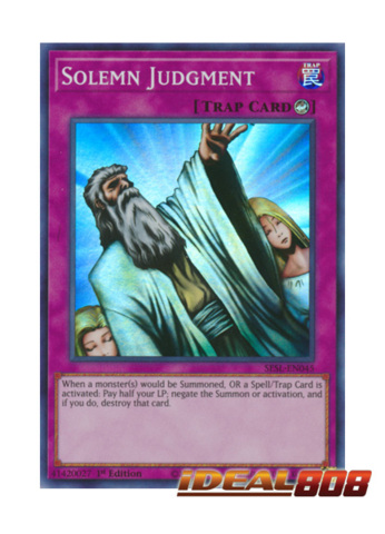 Yugioh Solemn Judgment SESL-EN045 1st Edition NM