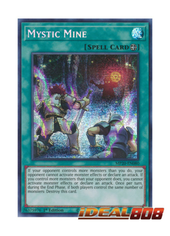 Mystic Mine Prismatic Secret Rare 1st Edition NM Yugioh MP20-EN080