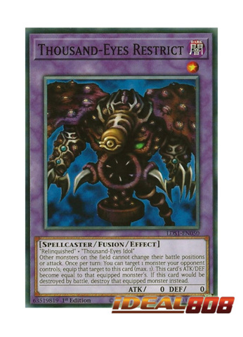 Details about   LDS1-EN050 Thousand-Eyes Restrict1st Edition Common YuGiOh Trading Card Game 