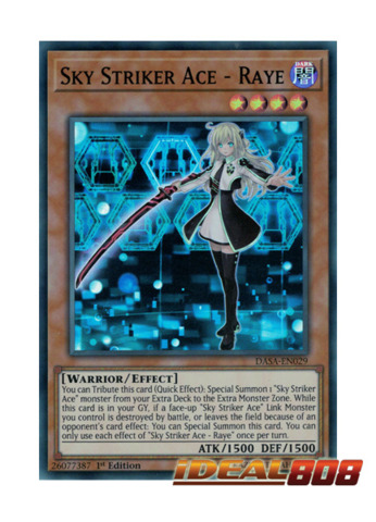 - Super Rare 1st Edition Raye Mint Sky Striker Ace DASA-EN029