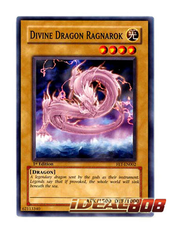 Common 1x Divine Dragon Ragnarok FET-EN002 EX Unlimited Edition  YuGiOh