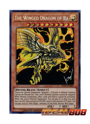 NM EN Yu-Gi-Oh TN19-EN009 The Winged Dragon of Ra Secret Rare 
