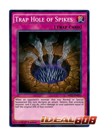 Super Rare Trap Hole of Spikes MIL1-EN022 1st Edition NM YuGiOh