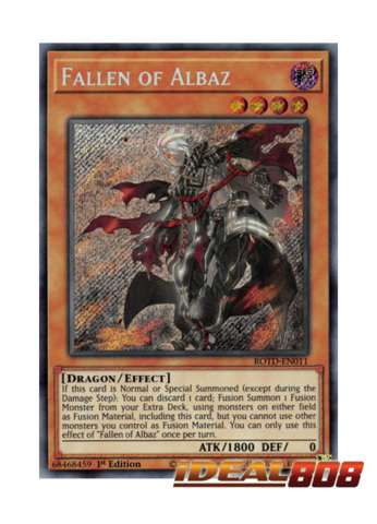 Yugioh Fallen of albaz ROTD-EN011 1st edition Secret rare LP+ 