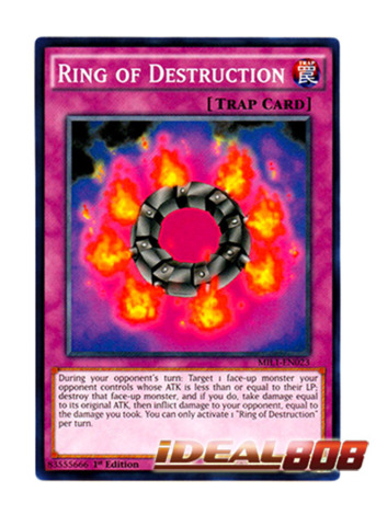 MIL1-EN023 Ring of Destruction 1st edition Yu-Gi-Oh