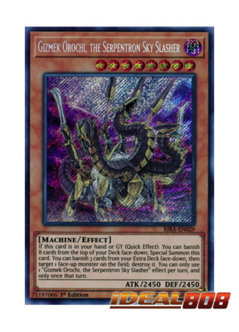 Gizmek Orochi the Serpentron Sky Slasher RIRA-EN029 1st Secret Rare NM Yugioh 