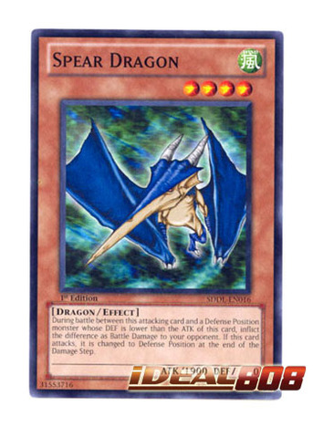 Spear Dragon SDDL-EN016 Common Yu-Gi-Oh Card Mint 1st Edition New