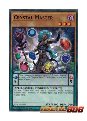 Crystal Master FLOD-EN092 Common Yu-Gi-Oh Card 1st Edition New 