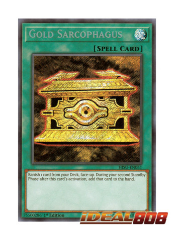 Gold Sarcophagus HISU-EN051 Secret Rare Yu-Gi-Oh Card 1st Edition New 