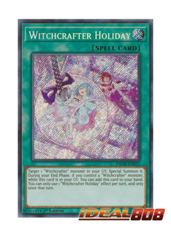 Witchcrafter Holiday - Secret Rare INCH-EN021 1st Edition