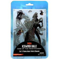 D&D Idols of the Realms Miniatures: Icewind Dale Rime of the Frostmaiden Set 3: Young Adult White Dragon