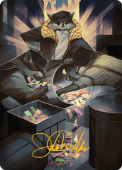 Masked Bandits Art Card - Gold-Stamped Signature