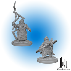 Pathfinder Deep Cuts Unpainted Miniatures: Dwarf Male Sorcerer