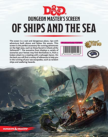 DMs Screen Of Ships and the Sea