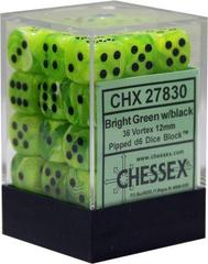 CHX 27830  Vortex Bright Green w/Black 12mm D6 (36)