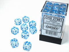CHX 27981 Borealis Icicle/Light Blue 12mm d6 Dice Block (36 dice)