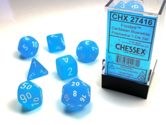 CHX 27416 Frosted Caribbean Blue/White Poly 7-Die Set