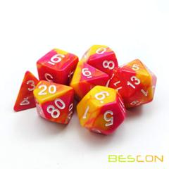 Bescon Gemini Two Tone Polyhedral RPG Dice Set 17318 Sunglow