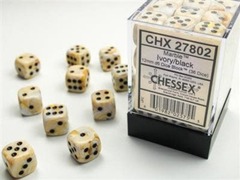 CHX 27802 Marble Ivory / Black 12mm D6