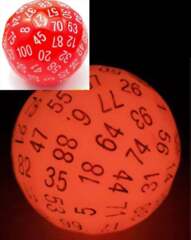 D100 Glow in the dark red