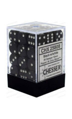Chessex Opaque Black/White 12mm d6 Dice Block
