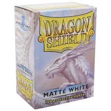 100 Count Matte White Standard Sized Dragon Shield Sleeves
