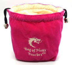 Old School - Bag of Many Pouches Pink Dice Bag