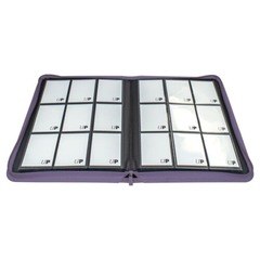 ULTRA PRO - Vivid Purple 9-Pkt Zippered Card Storage Binder