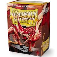 Dragon Shield: Standard Matte Ruby (100ct) Sleeves