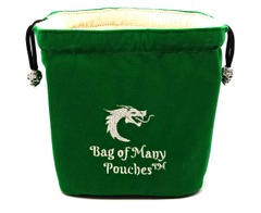 Old School - Bag of Many Pouches Green Dice Bag