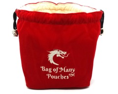 Old School - Bag of Many Pouches Red Dice Bag