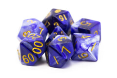 Vorpal Purple & Grey w/ Gold Polyhedral 7-Die Set (59)