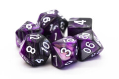 Old School - Vorpal Silver & Purple Polyhedral 7-Die Set (65)