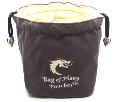 Old School - Bag of Many Pouches Gray Dice Bag