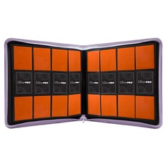 ULTRA PRO - Vivid Purple 12-Pkt Zippered Card Storage Binder
