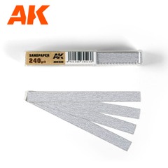 AK Interactive Dry Sandpaper 240 grit x 50 units